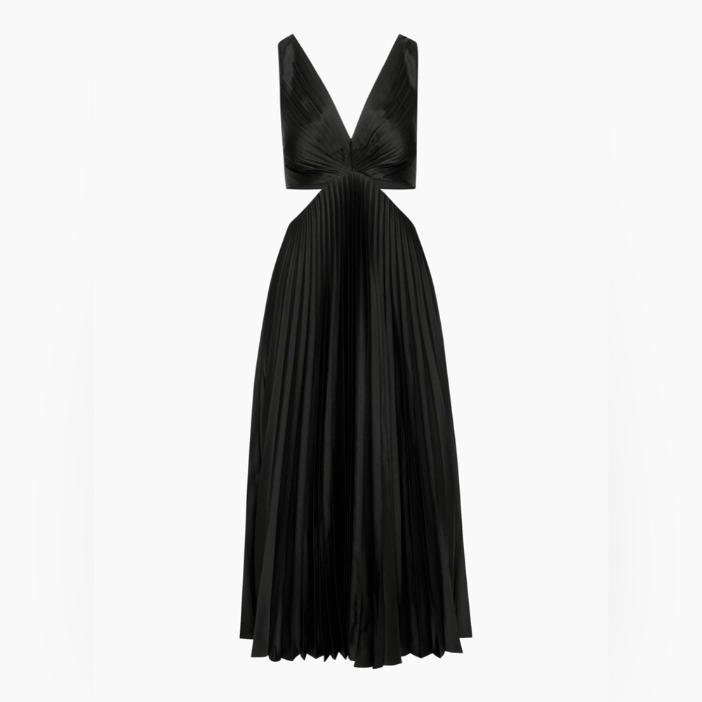 Aritzia Ten Showpiece Satin Dress • Black • Size 6 • NWT